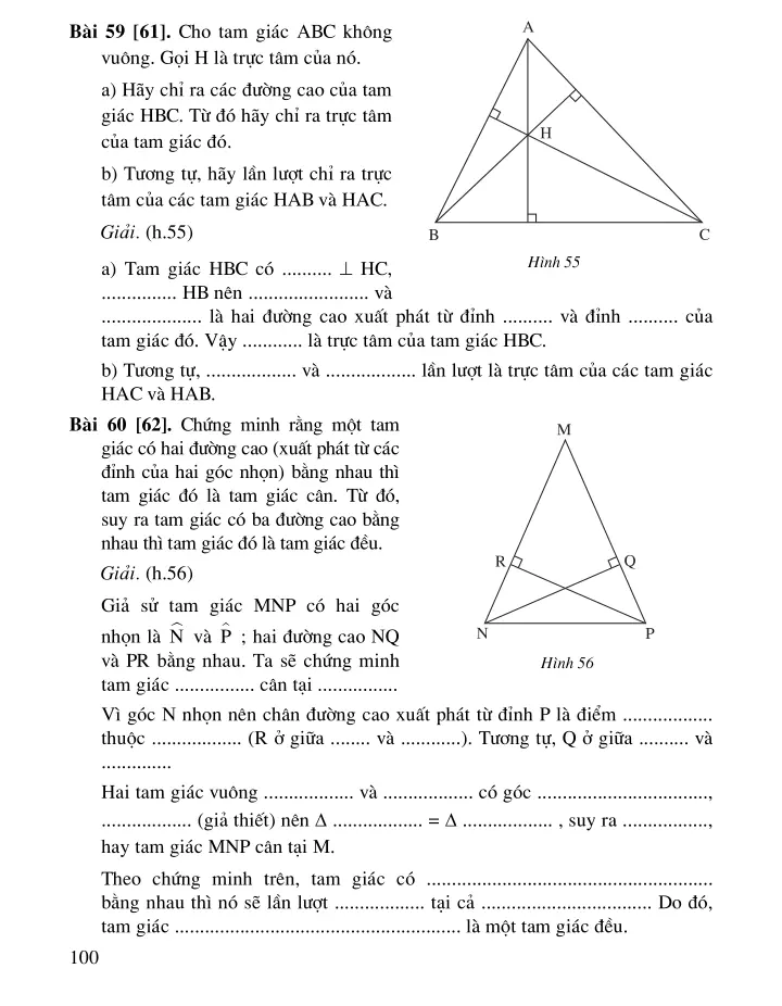 Bài 9: Tính chất ba đường cao của tam giác